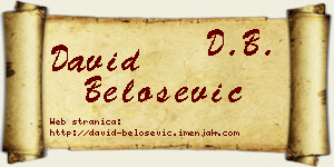 David Belošević vizit kartica